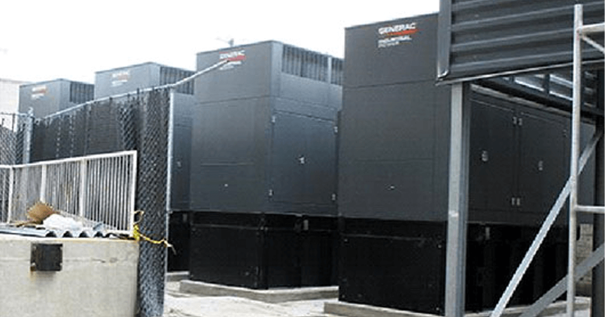 Group of Generac Industrial Power generators.